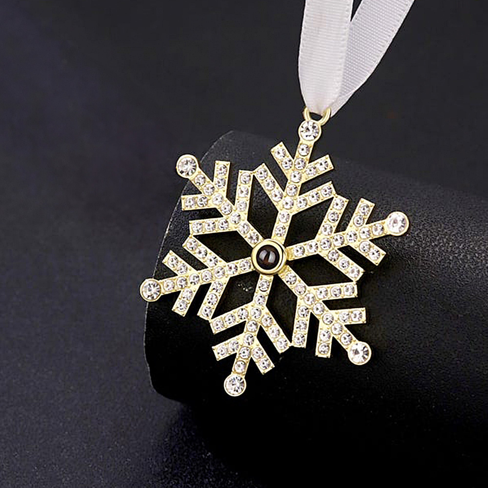 Custom Photo Projection Snowflake Ornament