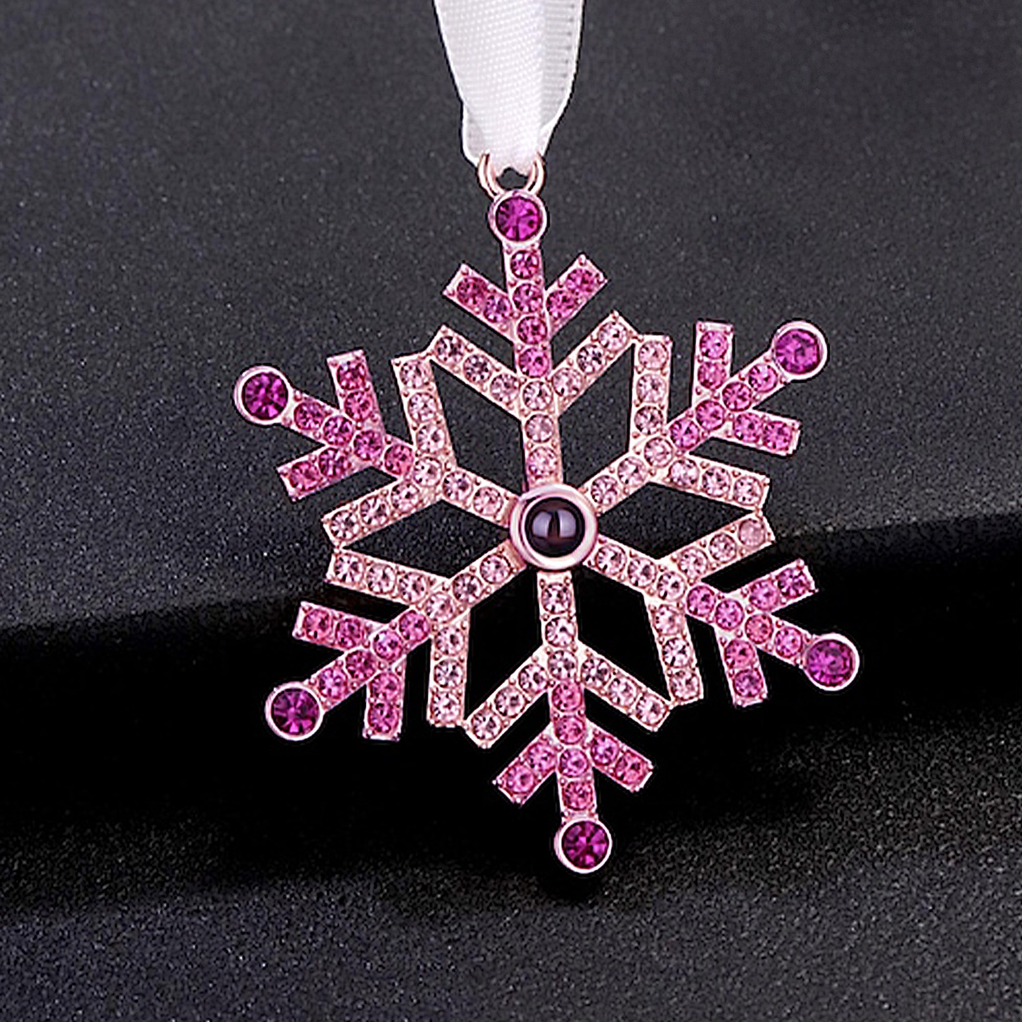 Custom Photo Projection Snowflake Ornament