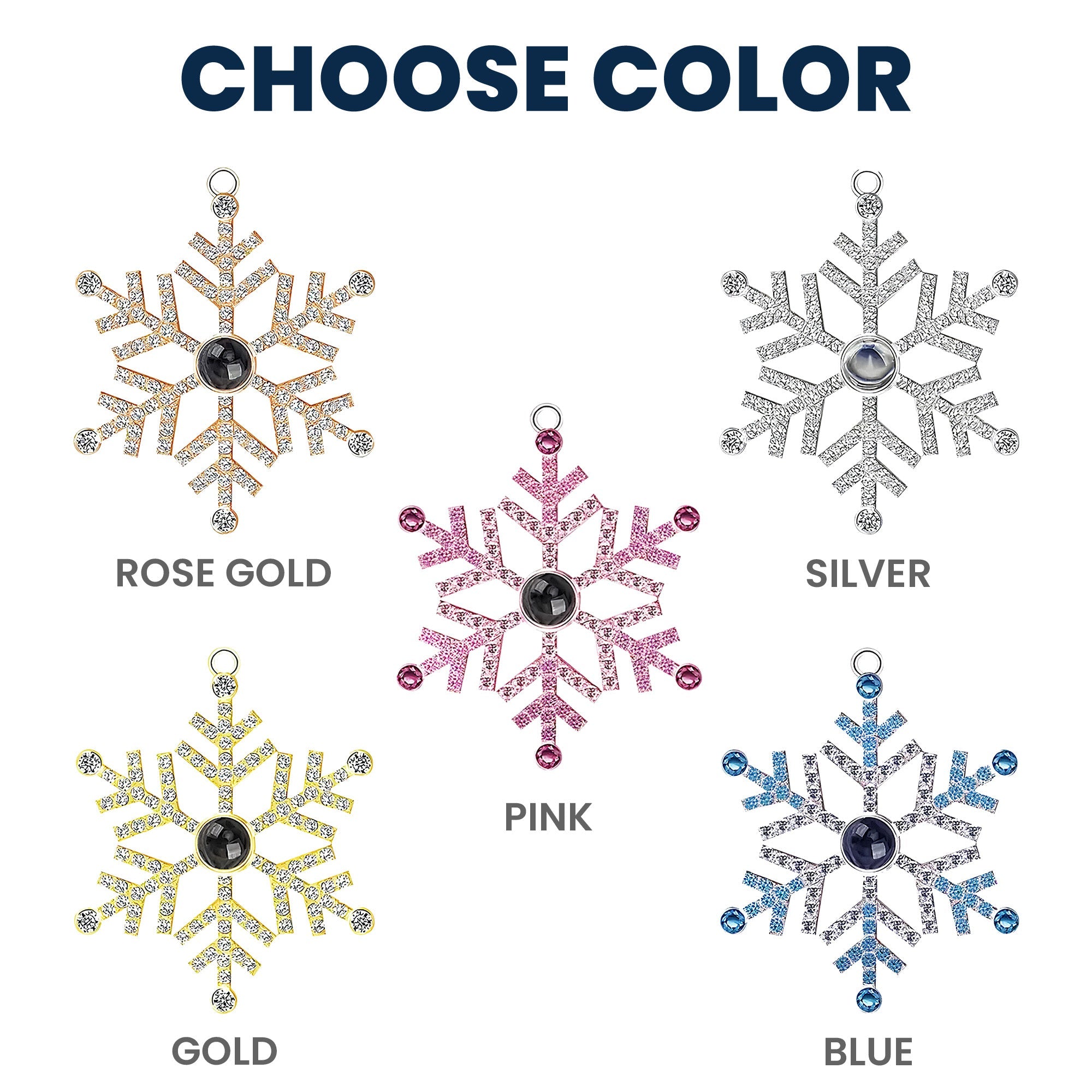 Custom Photo Projection Snowflake Ornament