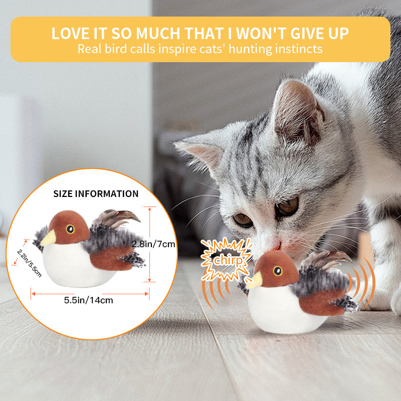 Interactive Chirping Bird Cat Toy