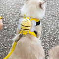 Cute Bee Cat Leash Harness Escape Proof
