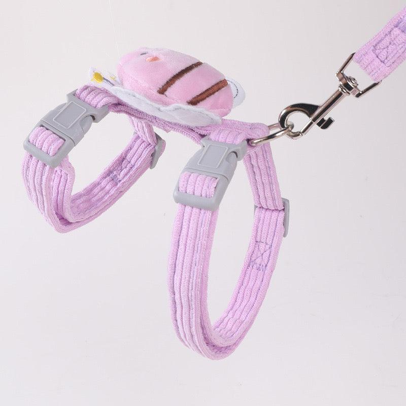 Cute Bee Cat Harness Leash Set
