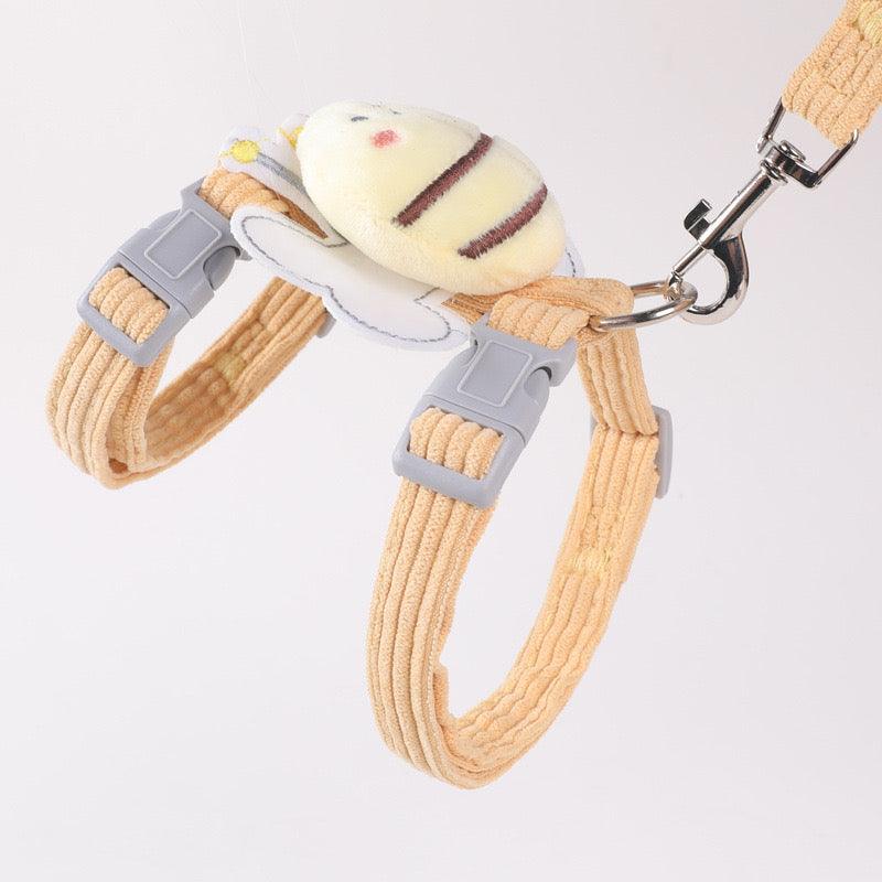 Cute Bee Cat Harness Leash Set