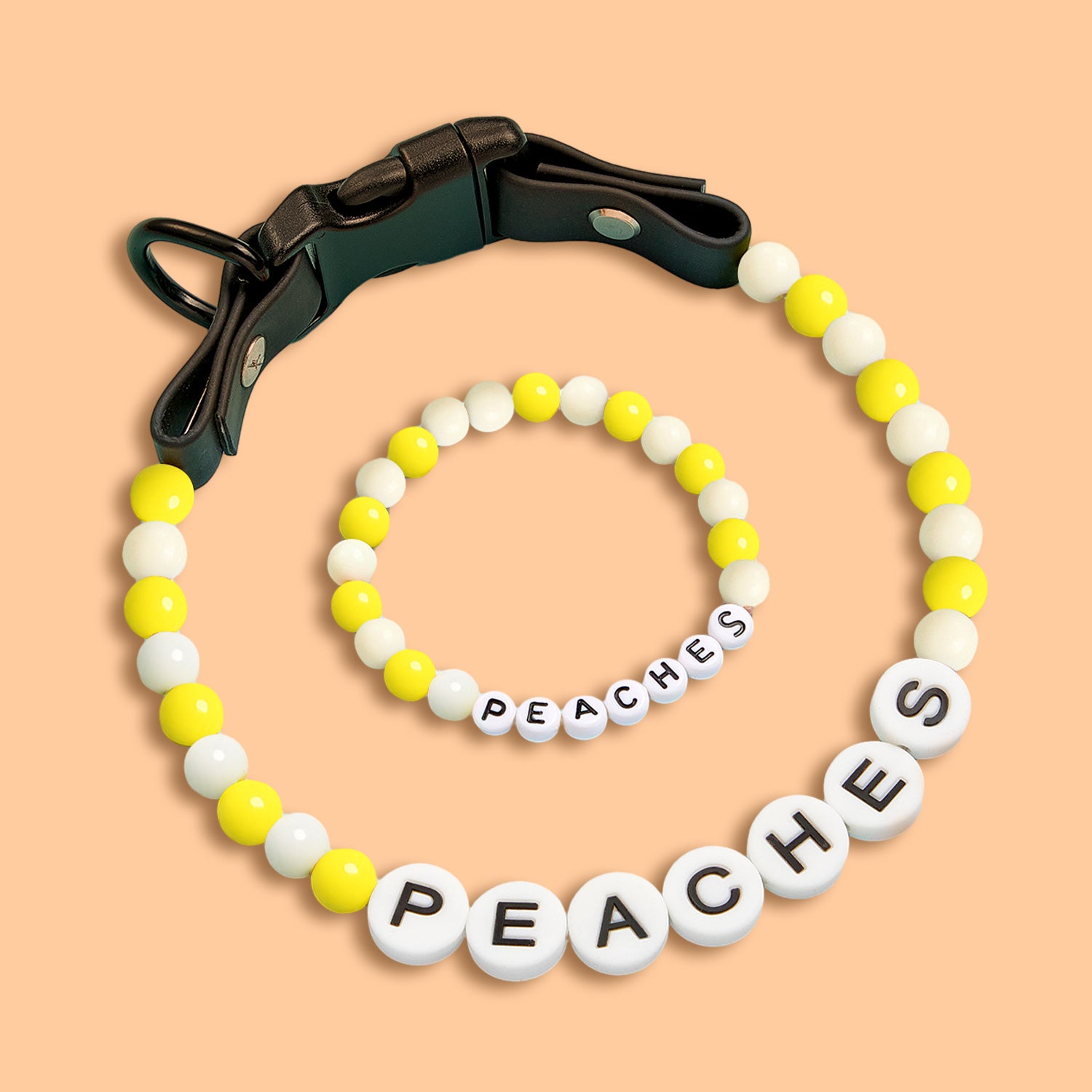 Personalized Beaded Pet Collar with Name