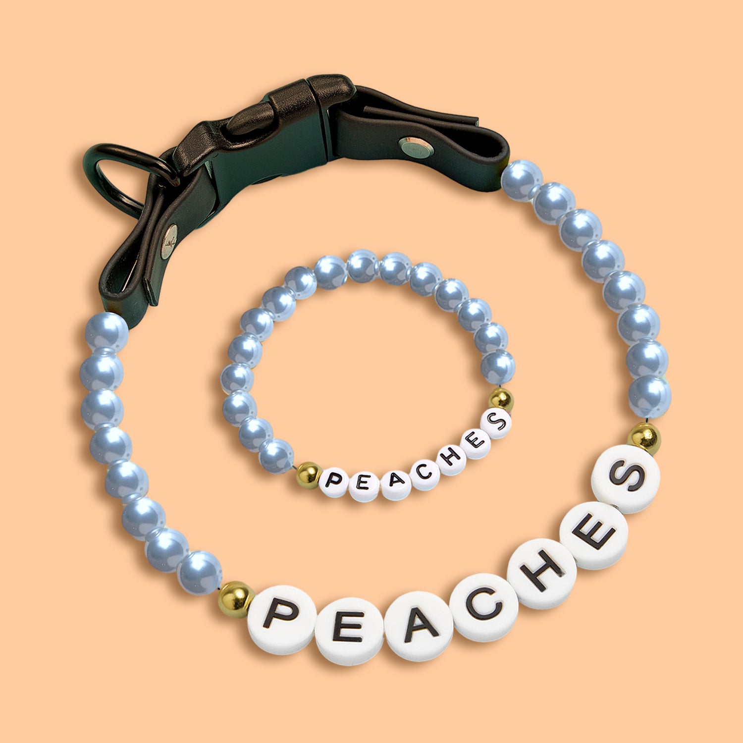 Personalized Beaded Pet Collar with Name