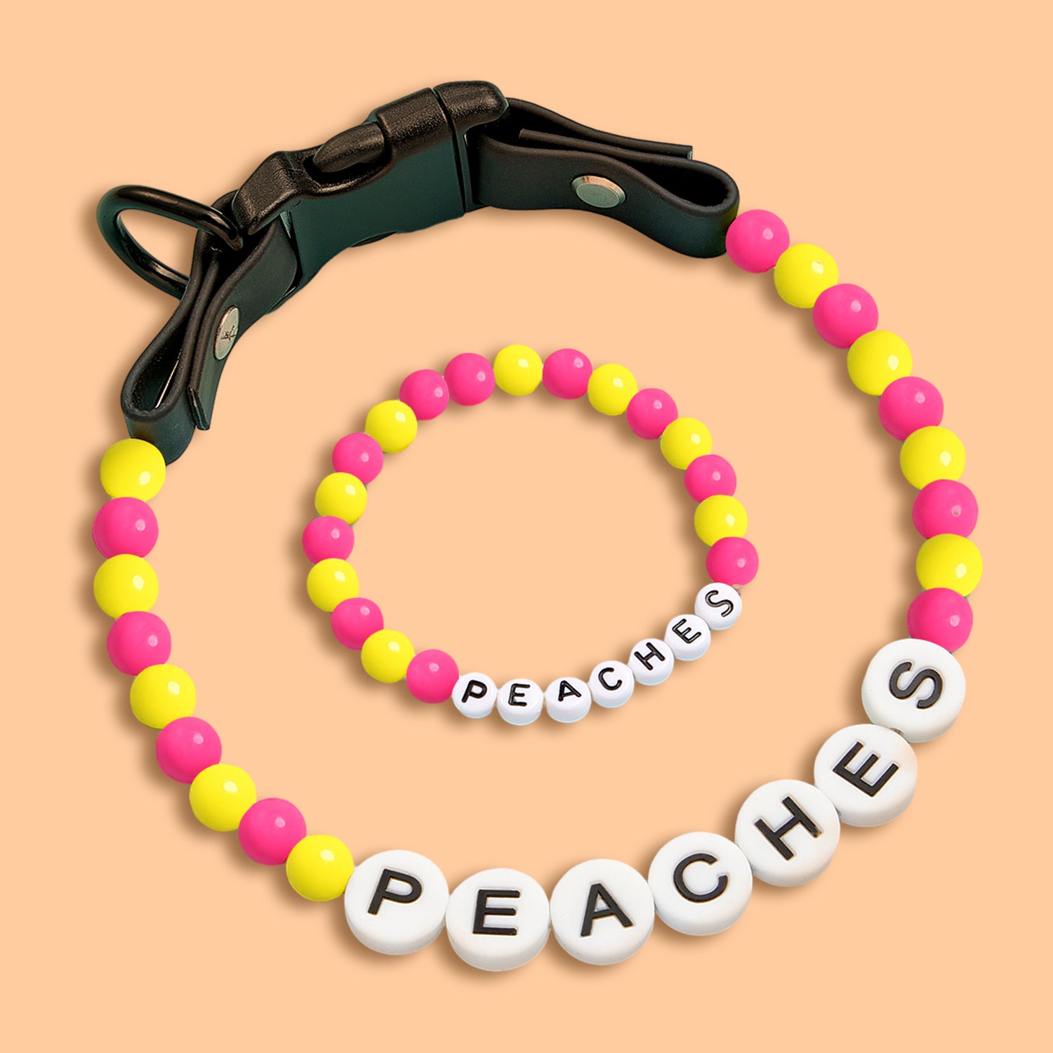 Personalized Beaded Pet Collar with Name