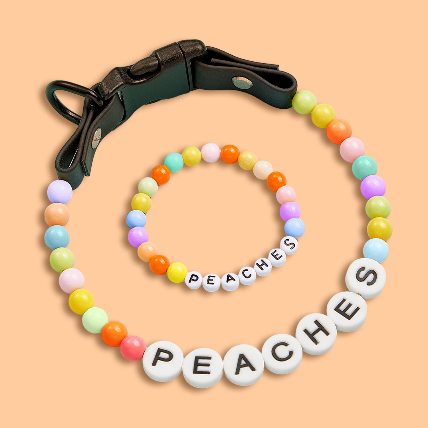 Personalized Beaded Pet Collar with Name