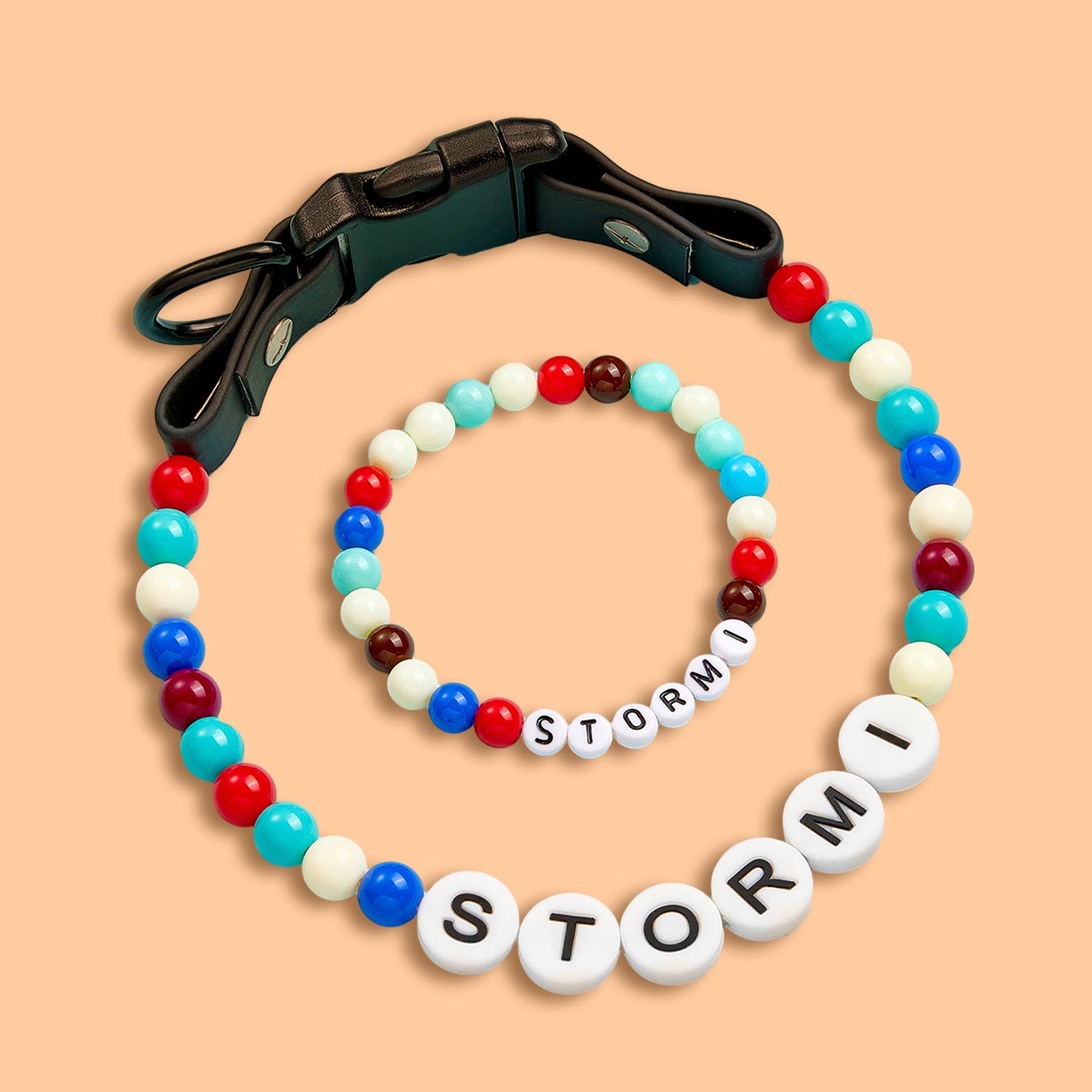 Personalized Beaded Pet Collar with Name