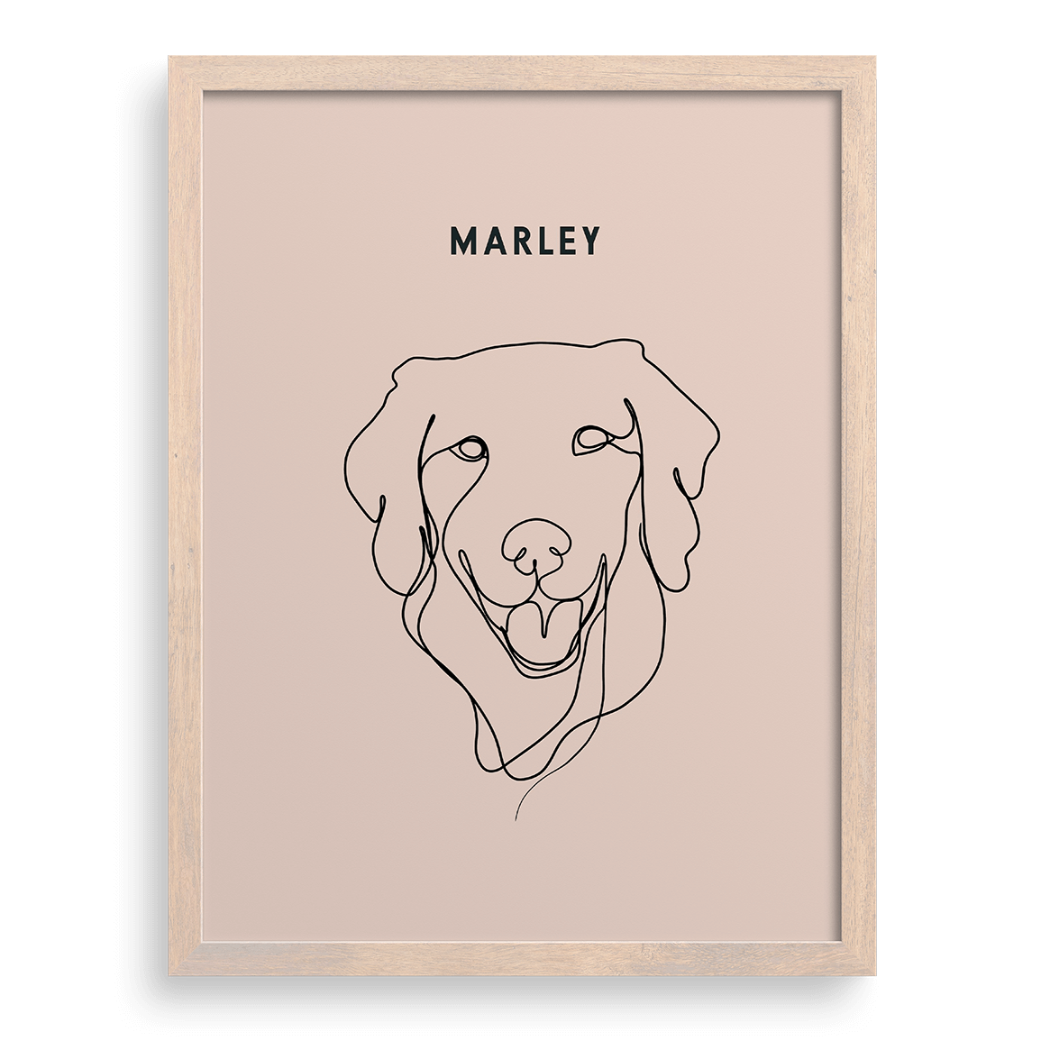 Custom One Pet Line Drawing Portrait