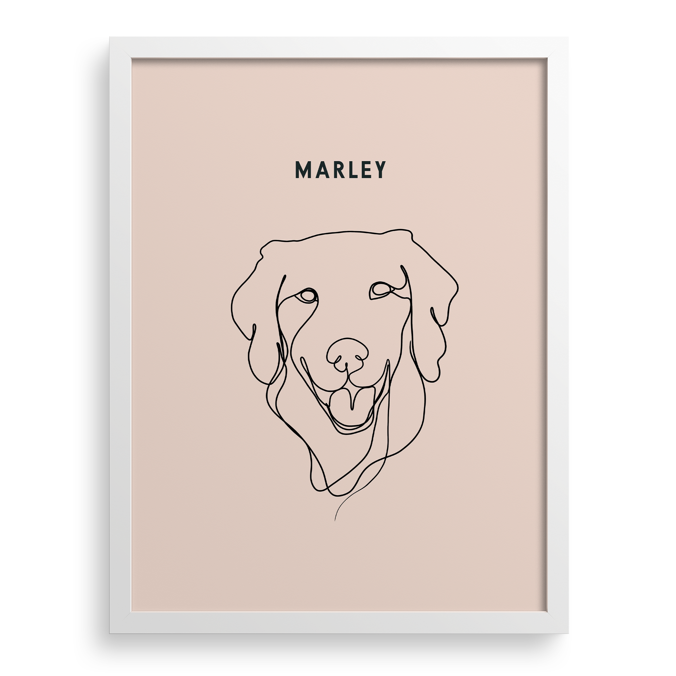 Custom One Pet Line Drawing Portrait