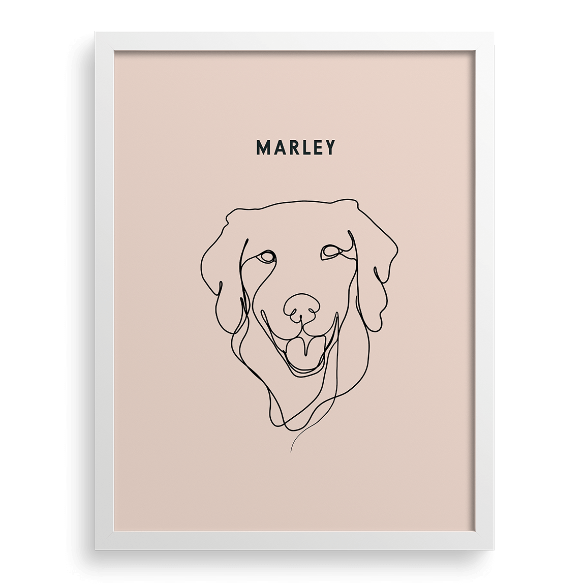 Custom One Pet Line Drawing Portrait