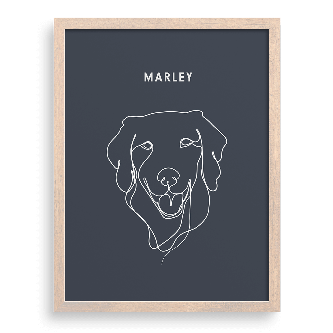 Custom One Pet Line Drawing Portrait