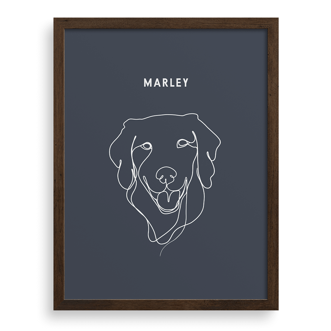 Custom One Pet Line Drawing Portrait