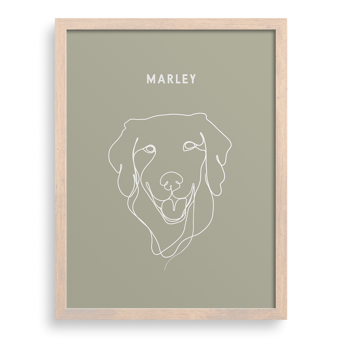 Custom One Pet Line Drawing Portrait