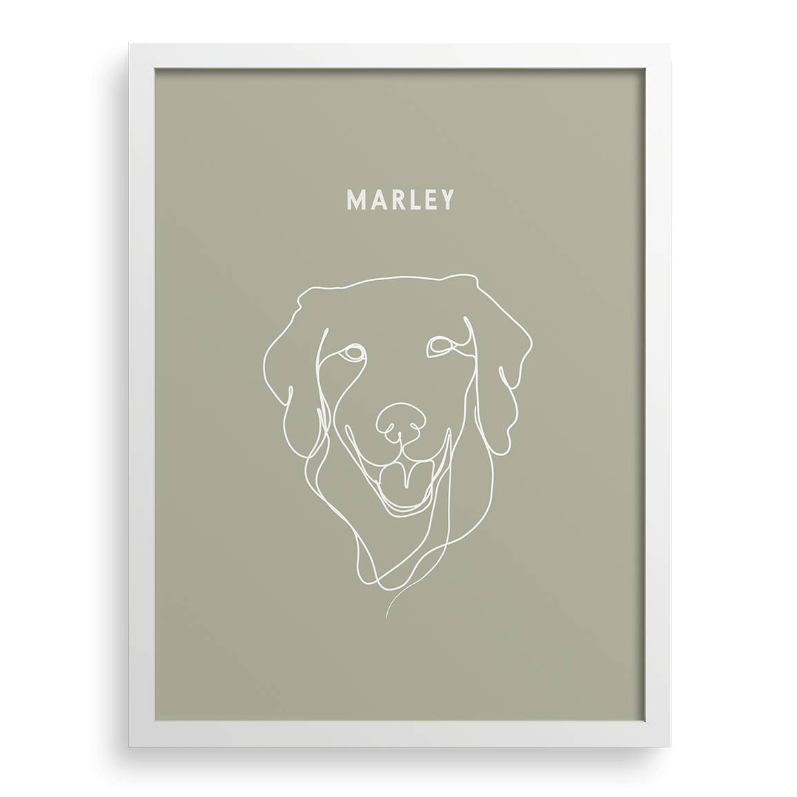 Custom One Pet Line Drawing Portrait