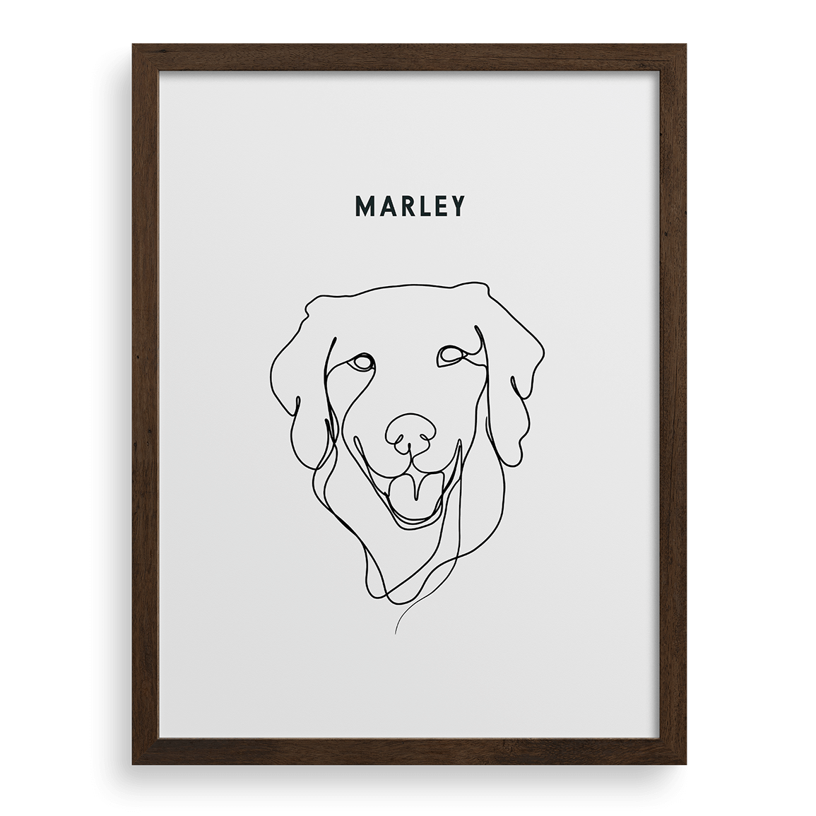 Custom One Pet Line Drawing Portrait