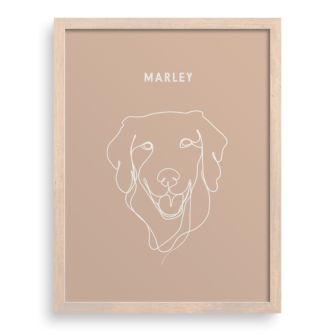 Custom One Pet Line Drawing Portrait