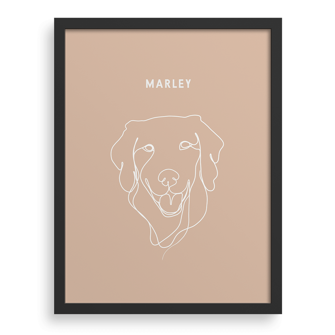 Custom One Pet Line Drawing Portrait