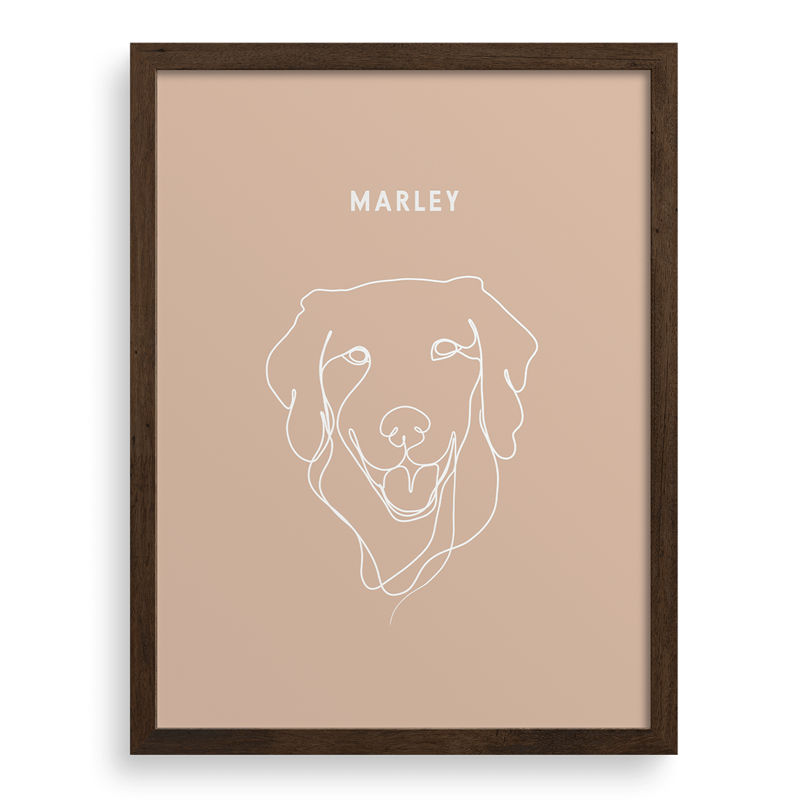 Custom One Pet Line Drawing Portrait