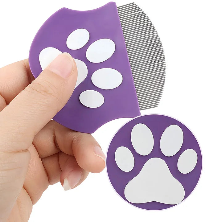 Professional Eye Comb for Pets Stainless Steel Tear Stain Remover for Cats & Dogs