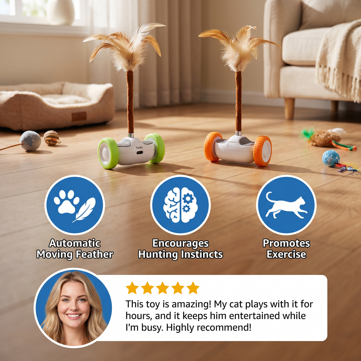 Automatic Feather Cat Toy