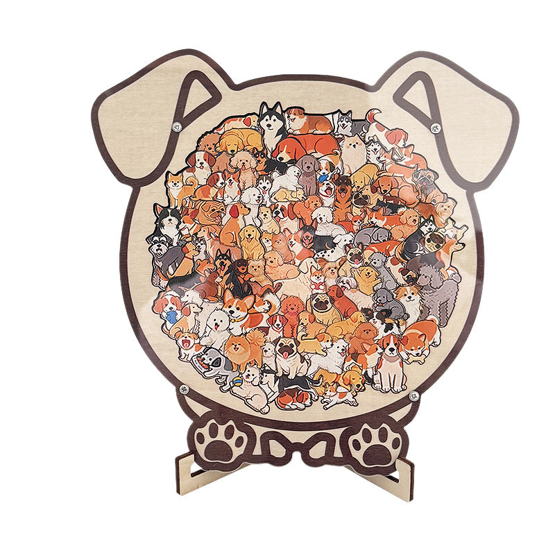 Morandi Cat Shaped Wooden Jigsaw Puzzle – 135 Pieces