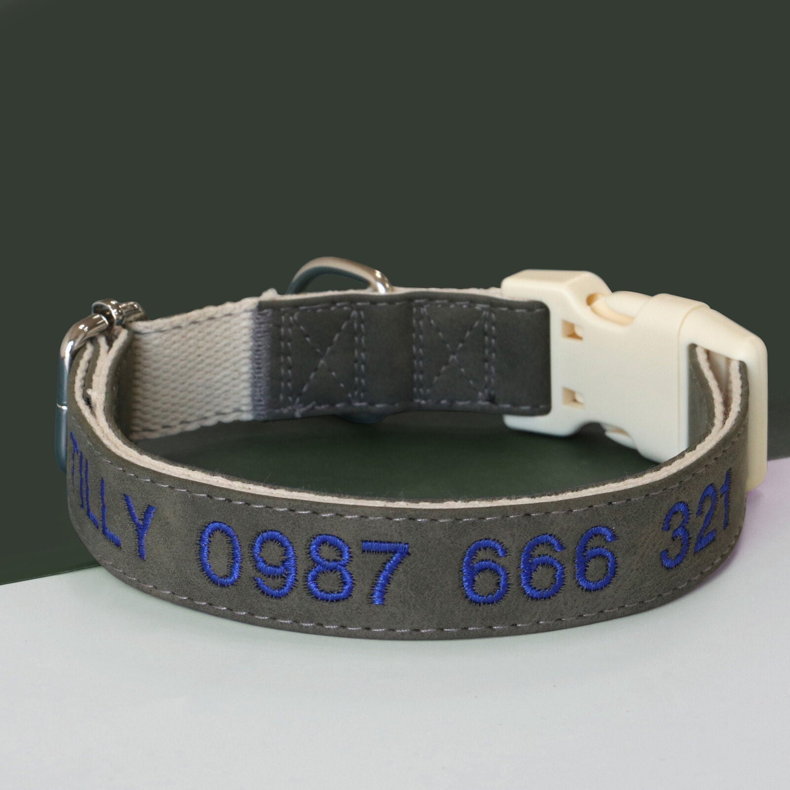 Pet Artist Personalized Dog Collar Customised Embroidered Name & Phone Number