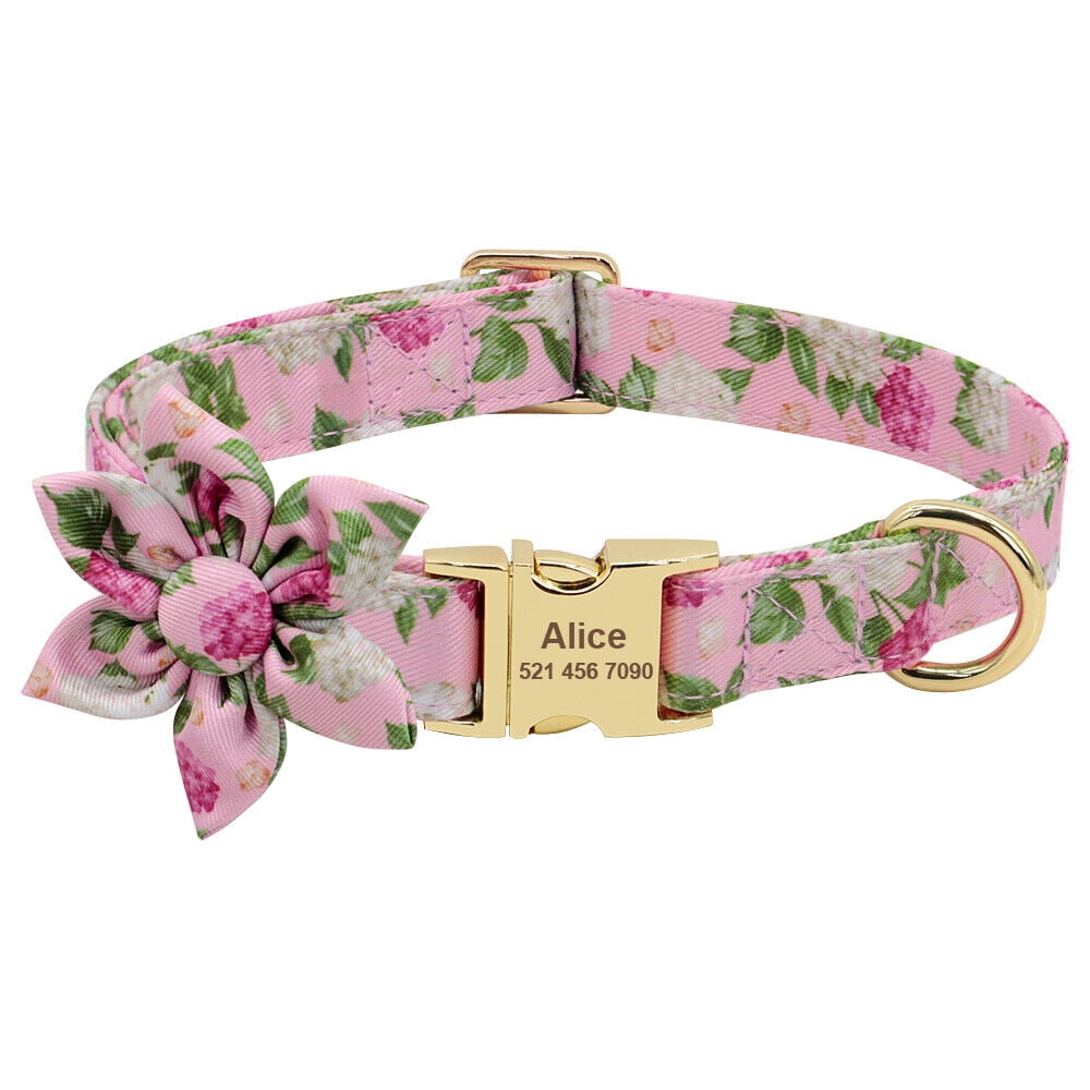 Personalized Puppy Collar – Adjustable Nylon Dog Collar with Free Name Engraving