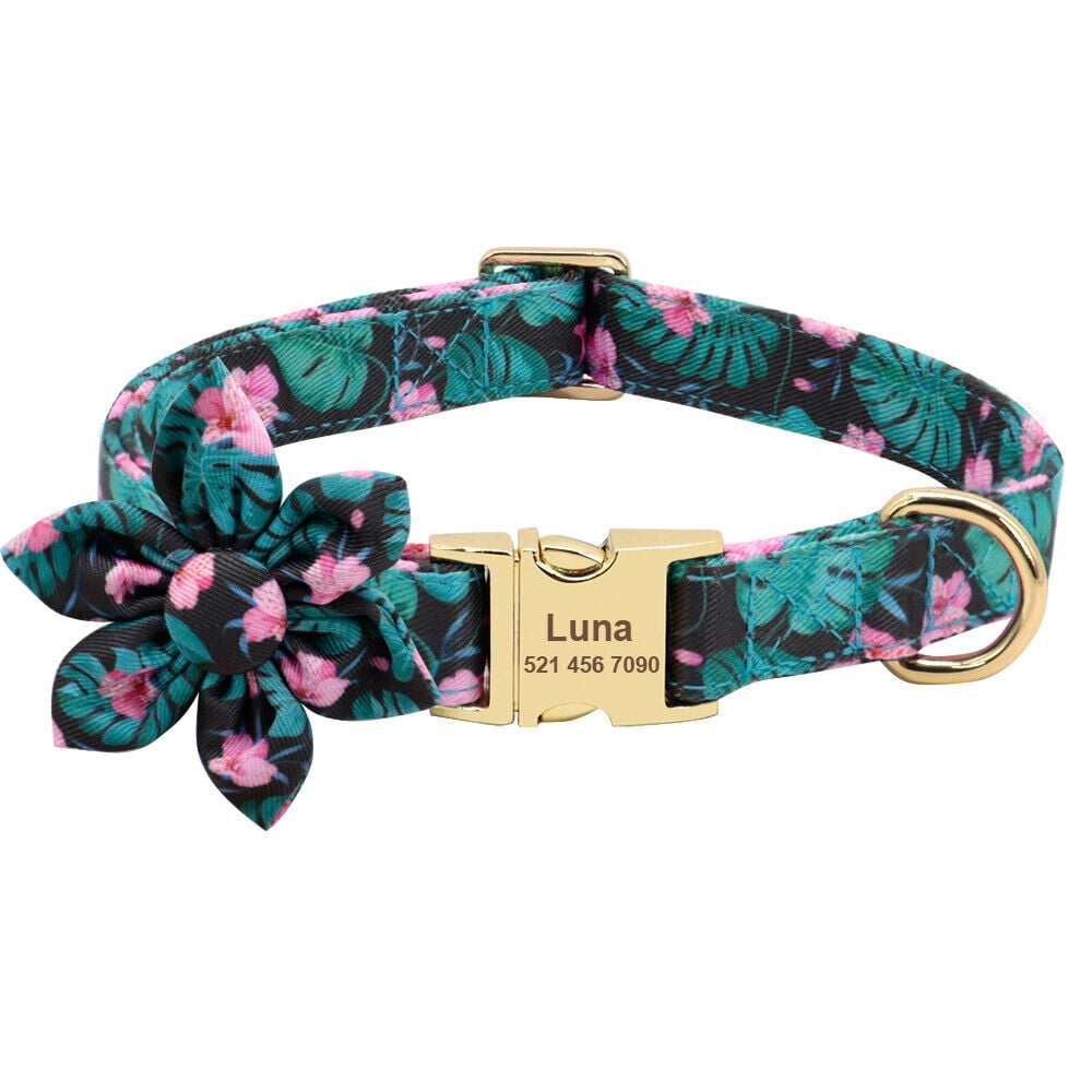 Personalized Puppy Collar – Adjustable Nylon Dog Collar with Free Name Engraving