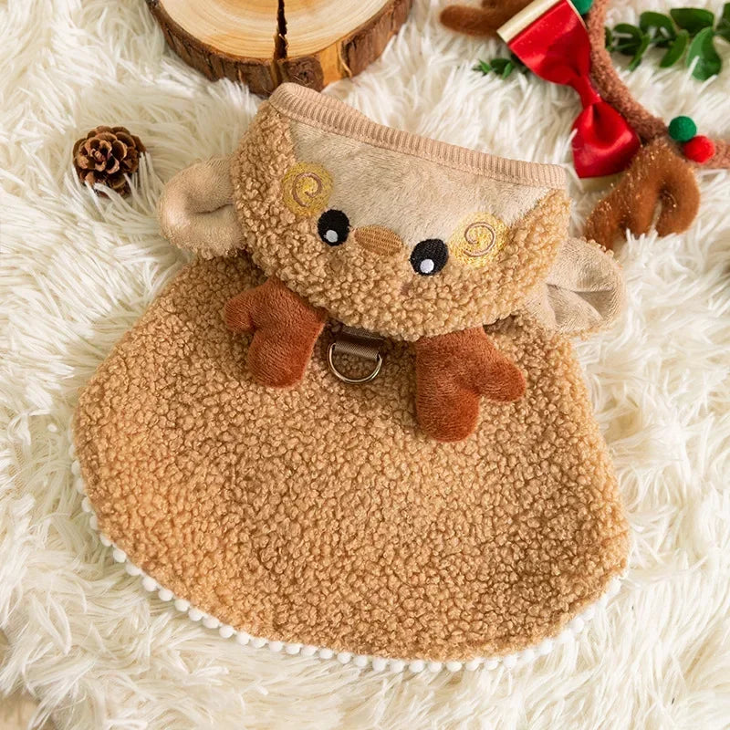 Christmas Cat Cape – Funny Cartoon Costume Outfit for Cats & Kittens
