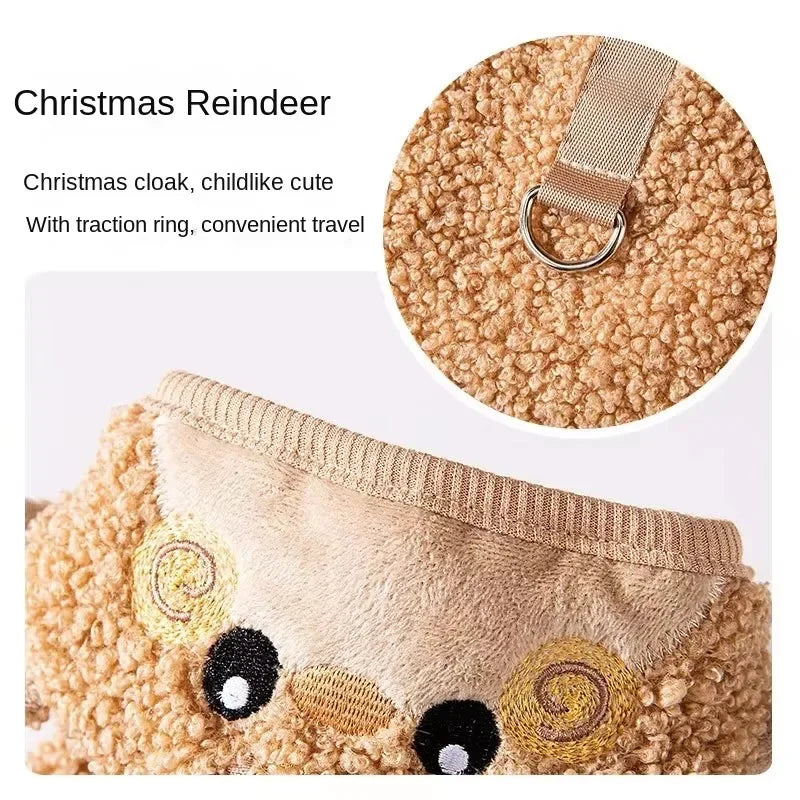 Christmas Cat Cape – Funny Cartoon Costume Outfit for Cats & Kittens