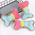 Soft Squeaker Dog Toy - Robust Chew Cushion In Bone Shape