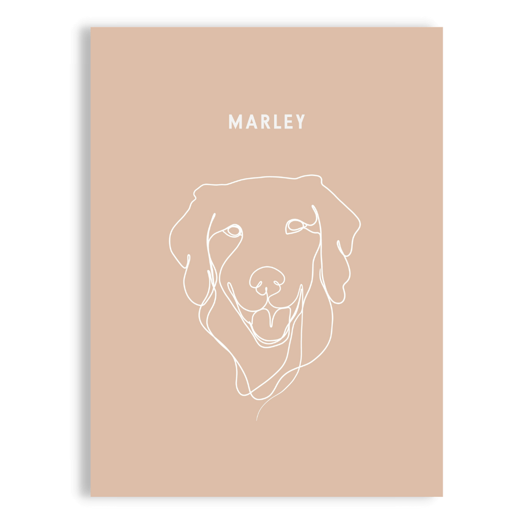 Custom One Pet Line Drawing Portrait