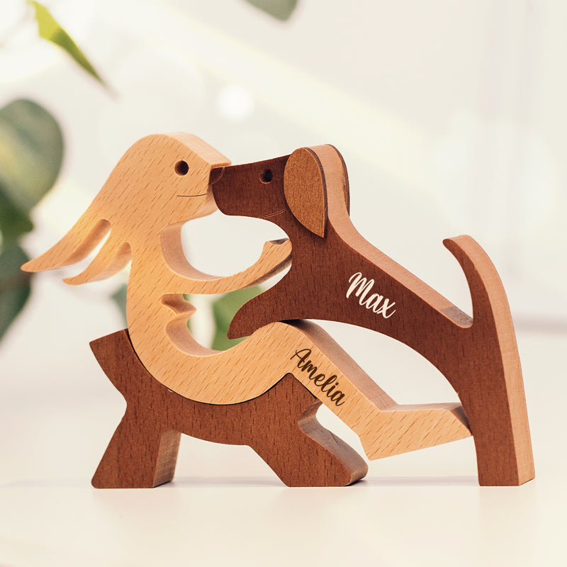 Personalized Wooden Pet Carving – Custom Pet Figurine Gift