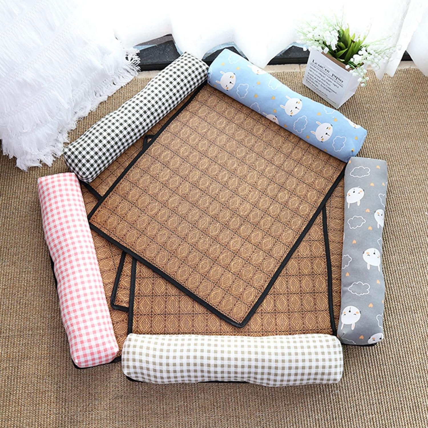 Breathable Rattan Cooling Pet Mat