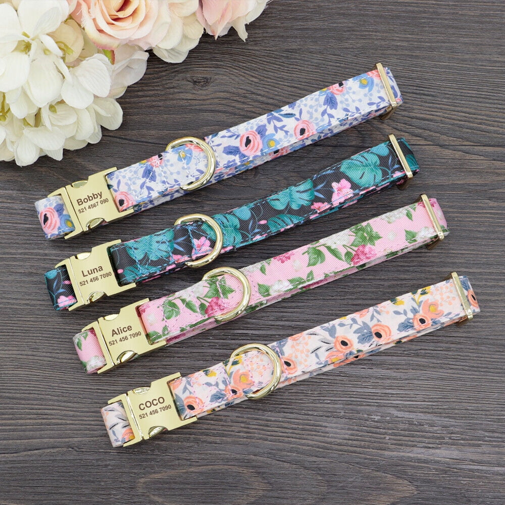 Personalized Puppy Collar – Adjustable Nylon Dog Collar with Free Name Engraving