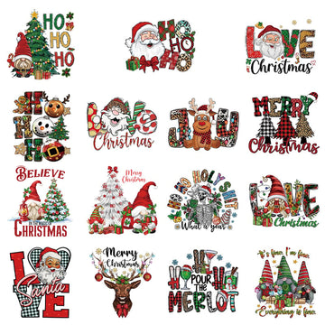 🎄15PCS Christmas Mystery DTF Transfer Bundle 🎅🔥for T-Shirts, Totes & DIY Gifts