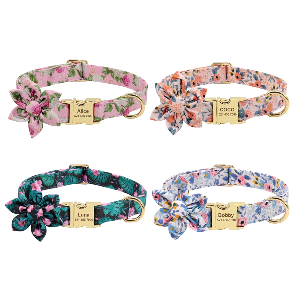 Personalized Puppy Collar – Adjustable Nylon Dog Collar with Free Name Engraving