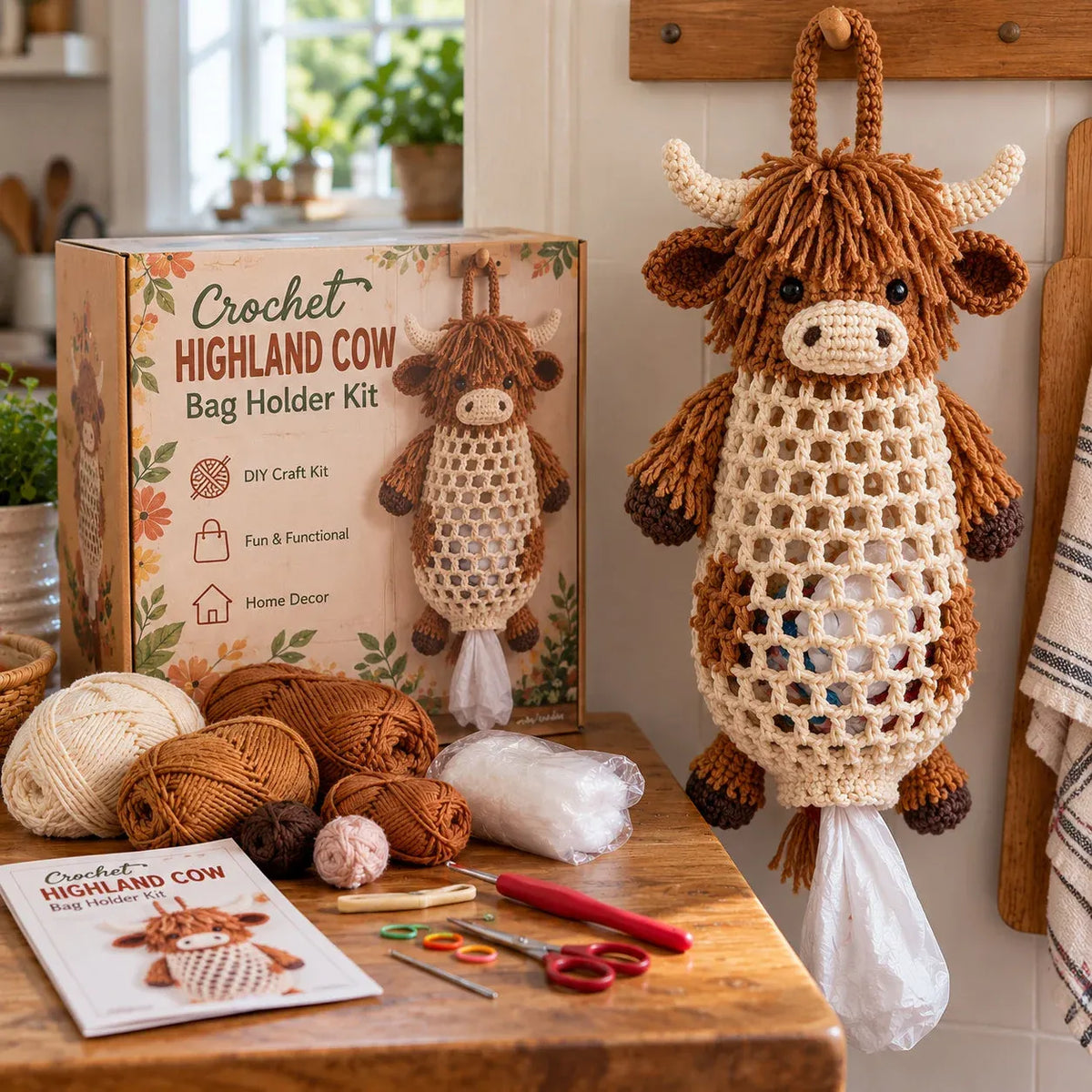 Crochet Animal Bag Holder DIY Kit 11 Adorable Designs