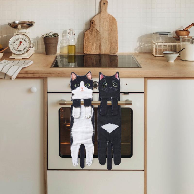 Funny Cat Hand Towels