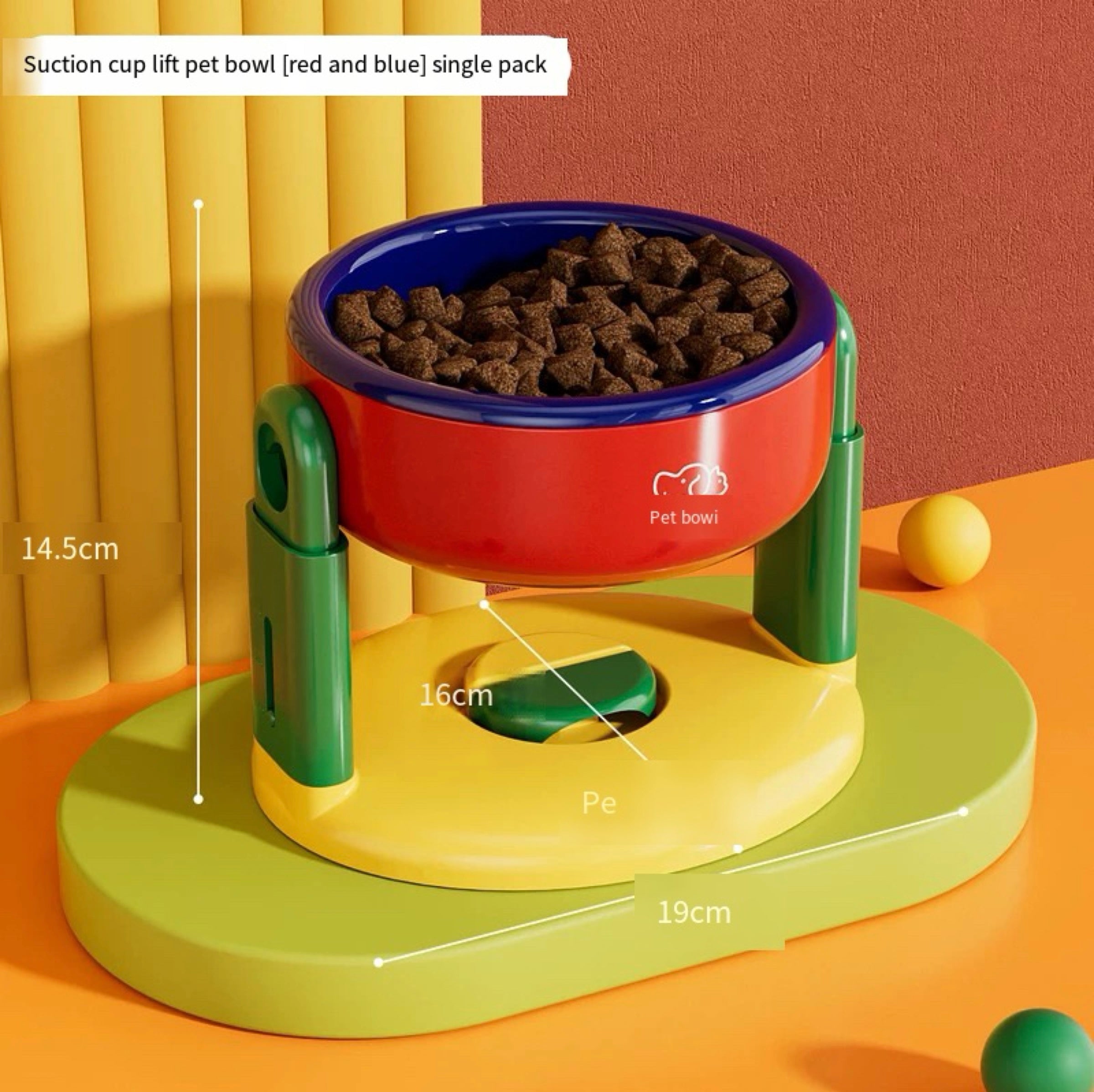 Adjustable height cat bowl