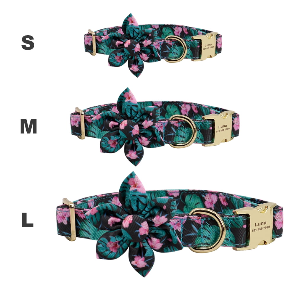 Personalized Puppy Collar – Adjustable Nylon Dog Collar with Free Name Engraving