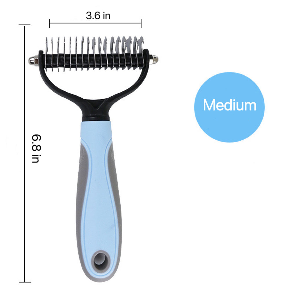 2-in-1 Dematting & Deshedding Pet Grooming Brush