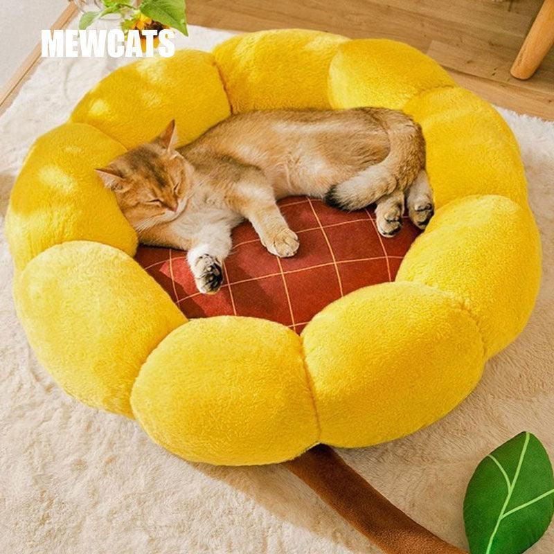 Small Cactus 2 Color Fluffy Warm Cat Bed