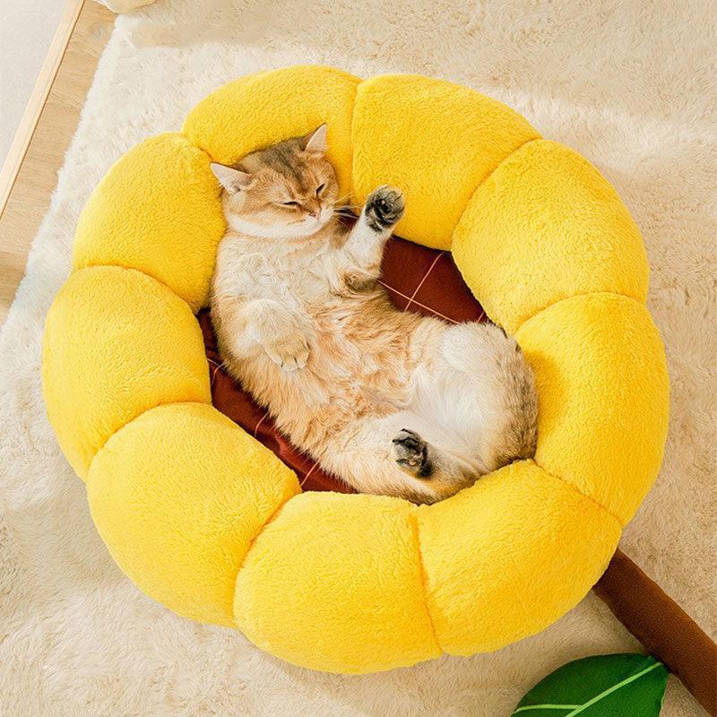 Small Cactus 2 Color Fluffy Warm Cat Bed