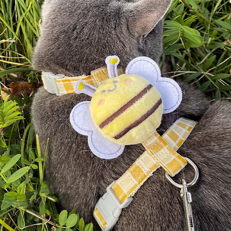Cute Bee Cat Harness Leash Set