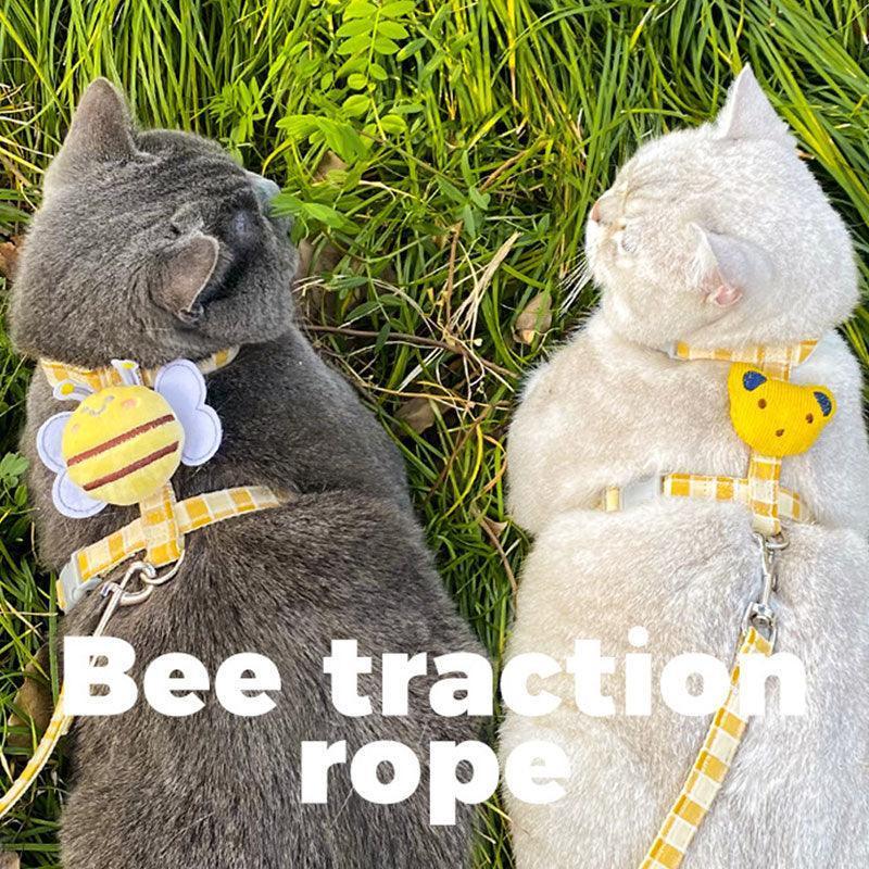 Cute Bee Cat Harness Leash Set