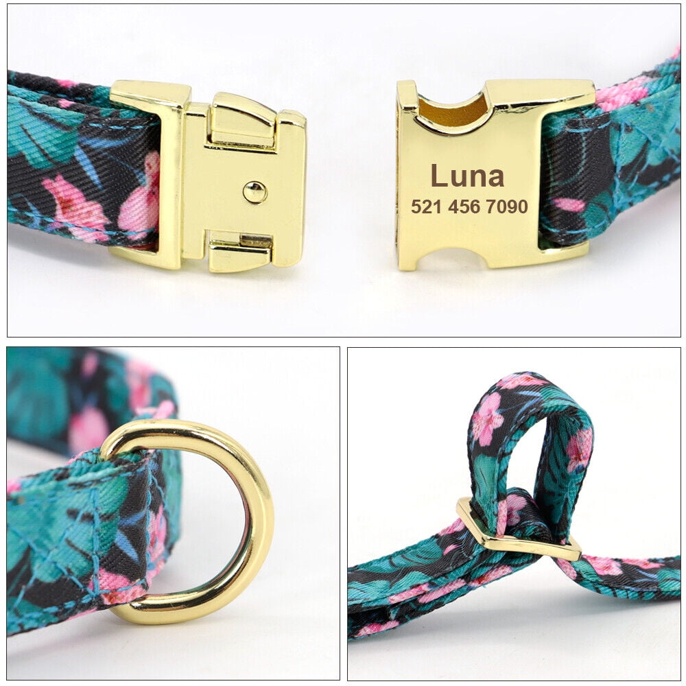 Personalized Puppy Collar – Adjustable Nylon Dog Collar with Free Name Engraving