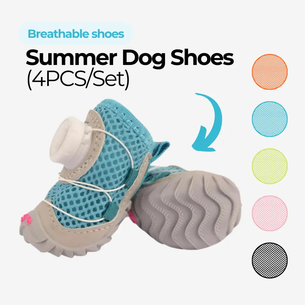 Summer Breathable Dog Shoes - Premium Anti-Slip Paw Protection from Hot Pavement