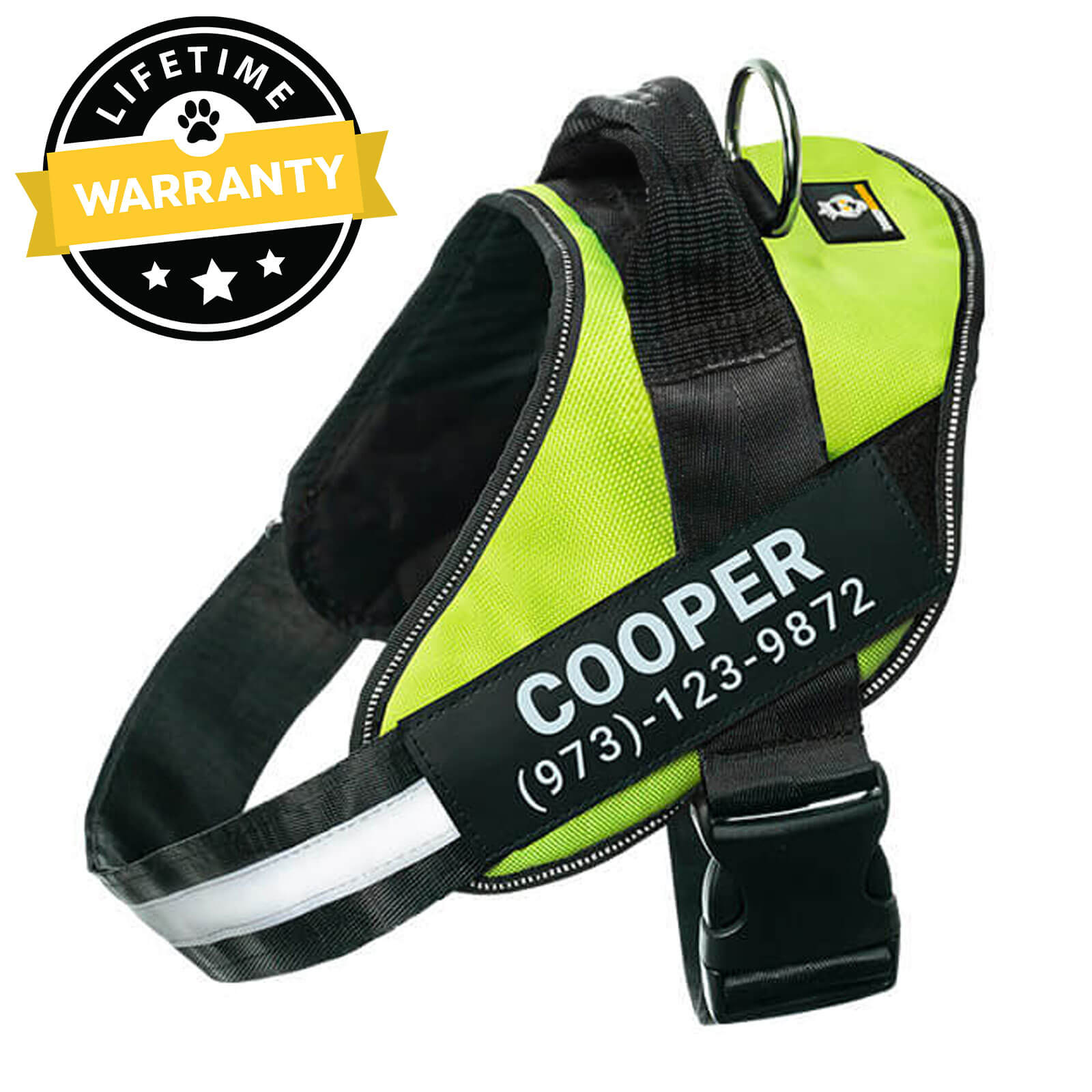 Custom No Pull Dog Harness with Name – Personalized Adjustable Vest for Training & Walking